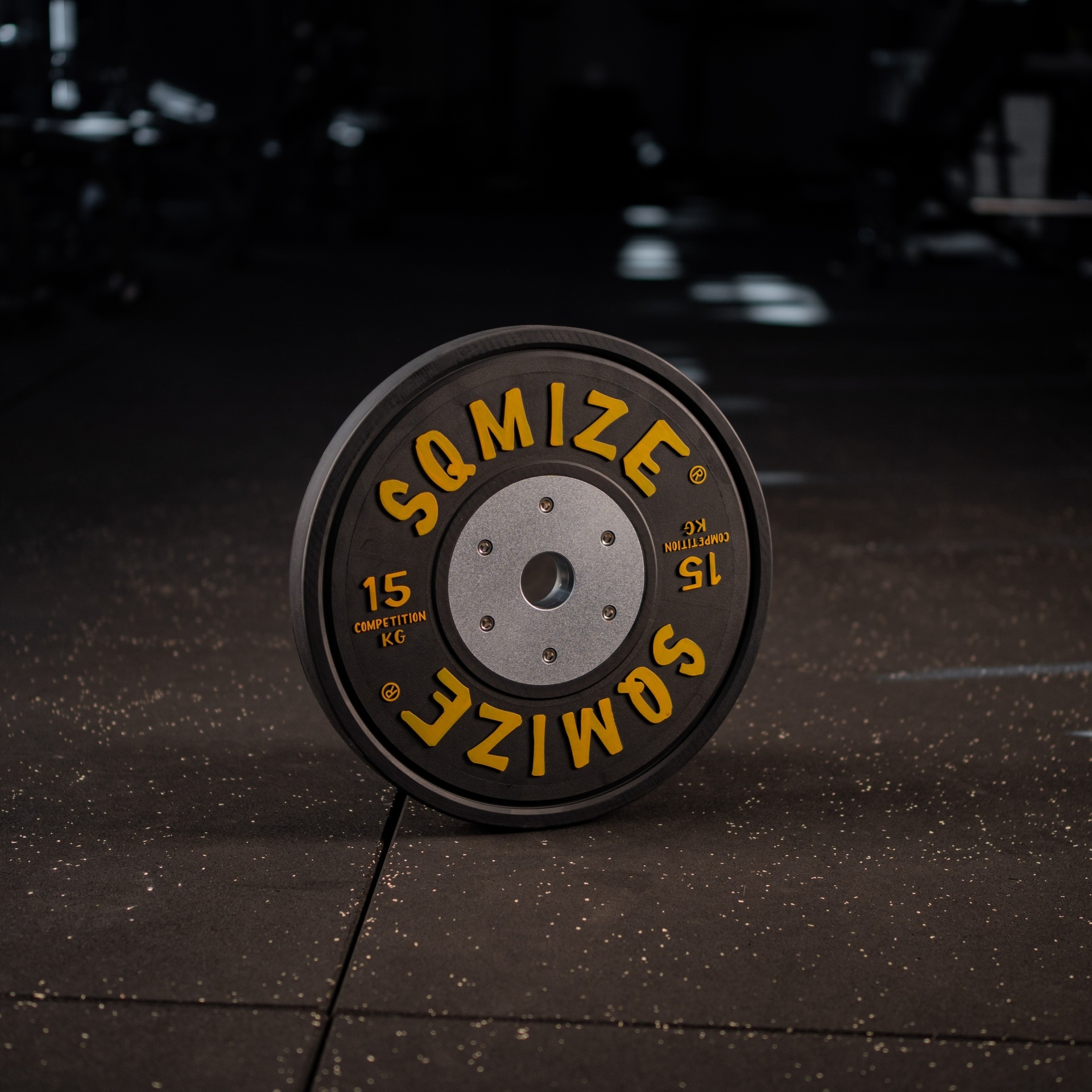 Premium Bison Black Competition Bumper Plate SQMIZE® V-CompBP15