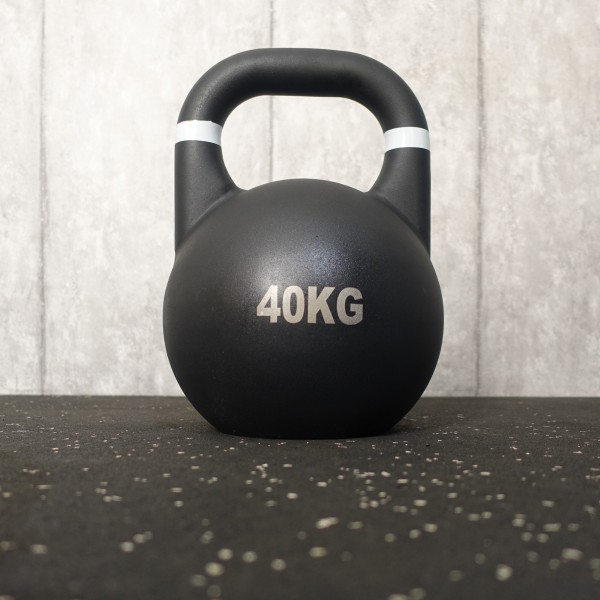 Competition Steel Kettlebell SQMIZE® CSK40, 40 KG, BLACK EDITION
